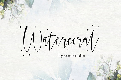 Watercoral Free Natural Script Font font fonts free download free font free fonts freebies freefont type typeface typography