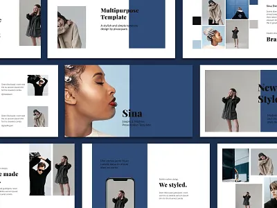 SINA - Stylish Template Design branding design ebook guidebook keynote keynote presentation keynote template lifestyle lookbook minimal modern presentation simple template ui