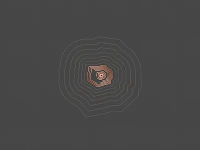 Canyon logo abstract bird view canyon copper mountain top