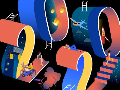 illustration about 2020 character color colorful graphic illustration
