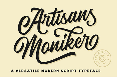 The Artisan's Moniker - Script Font branding design display font download font font font design fonts graphic design lettering logo font retro font script font signage font signature font typeface typefaces typography vintage font vintage lettering vintage logo