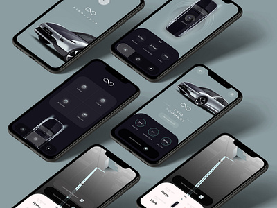 Calculating energy consumption I 004 app automotive branding car clean dark design electric future logo map minimal mobile nav typography ui