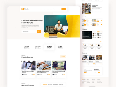 Education Platform Website Landing Pages 2020 trend design agency creative e learning landing page learning learning platform online app online booking online course online learning platform online teaching school student tech trendy design udemy ui visual design webdesign