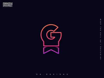 Gradient logo (trying it on my own logo) branding design gradient gradients illustration logo logo design minimal photoshop typography vector
