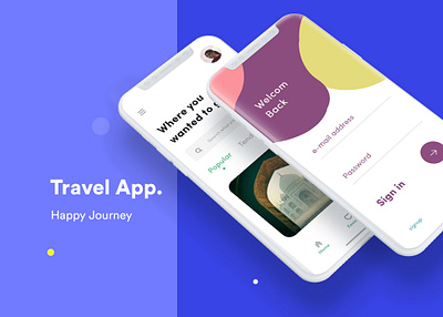 Travel App Concept app apple arulmanni blue design message ui ux