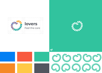 lovers clinic - logo app branding colors design flat icon illustrator logo minimal vector