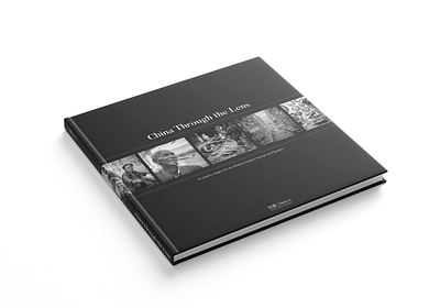 China Through the Lens - photo book dark version book cover creative design grpahic design monochrome photography print printing