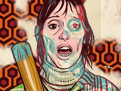 Wendy Torrance: The Shining. Mother of the year. design gig poster horror movie illustraion portrait the shining