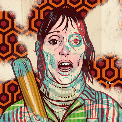 Wendy Torrance: The Shining. Mother of the year. design gig poster horror movie illustraion portrait the shining