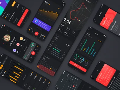 Running Tracking App app data visualization fitness ui
