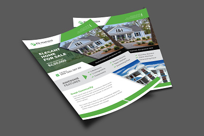 Real Estate Flyer a4 advertisement branding business commerce corporate creative design flyer illustration realestate