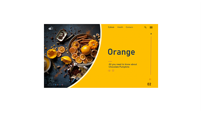 Orange & Chocolate design ui ux website