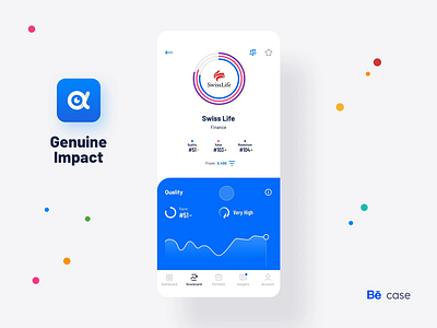 Genuine Impact, Fintech App - Behance case study business chart dashboard data design details page finance fintech flat design graphic design interaction design ios listing minimal mobile app sketch statistics technology user interface ux design