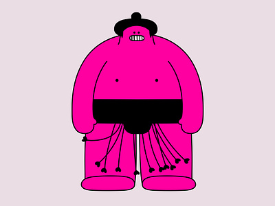 ブルーベリー湖 kun cartoon character competitor design dribbble fantasy fun happy illustration japan japanese mascot strong sumo tokyo wrestler