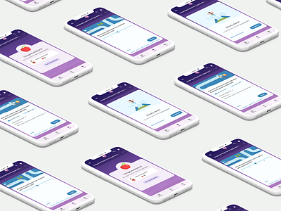 Education App Stepper Survery Design animation app cards design education icon illustration typography ui ux