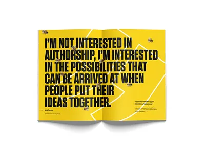 Use.Today Spread bee bees black bold charity earth editorial layout magazine manchester presentation quote stripes today tungsten typography wasp wasps world yellow