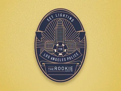 The Rookie art deco badge design emblem icon illustration logo police policeman vector