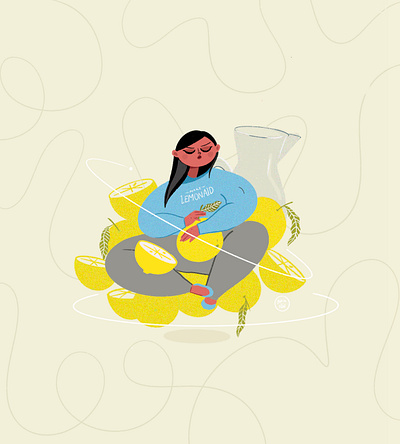 Life and Lemons character design drawing graphics hello dribble illustration lemons life procreate
