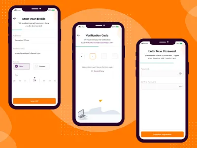 Fitness App Sign Up branding dribbble fitness illustration otp progress sign up ui ux