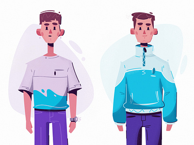 Brothers art cartoon character character design clothing design fashion flat funny illustration vector young youth