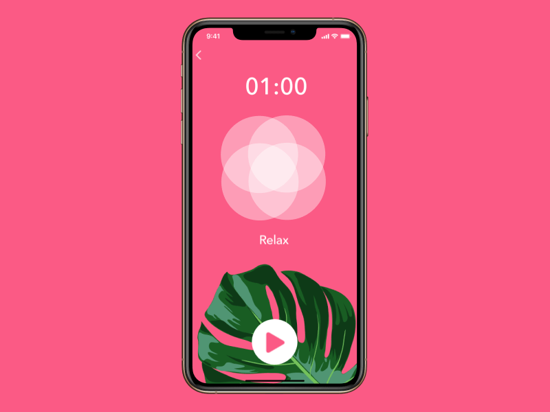 🧘‍♂️🧘‍♀️ Breath timer app gif affter effects animated gif animation design app meditate timer ui vector