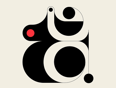 & another thing! ampersand black design geometric illustration lettering red type typography vector