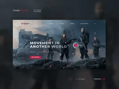 Virtual Reality design game photoshop psd sketch ui uiux virtual reality web web design website