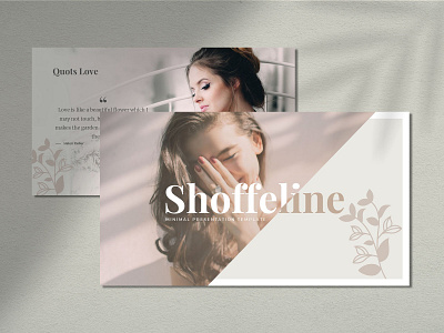 Shoffeline - Presentation Template elegant fashion glamour google slides keynote layout minimal powerpoint presentation preview