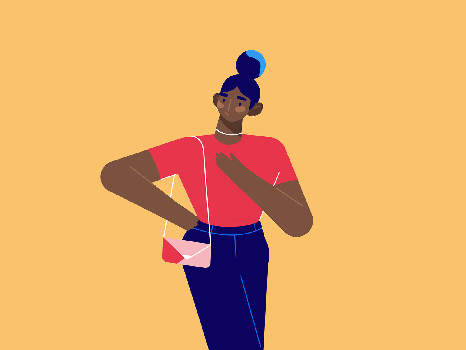 Walking by, sayin hi ๐ 2d 2d animation adobe illustrator after effects animation character design explainer video explainer videos illustration storyboard