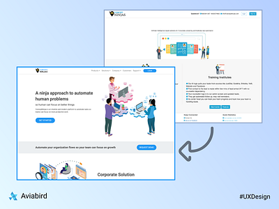ConceptNinjas Redesign UX UI Project aviabird conceptninjas design illustration redesign redesign concept revamp ui ux ui design