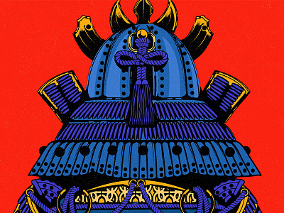 浪人 aesthetic design gold graphic design illustration lofi retro ronin samurai vector warrior