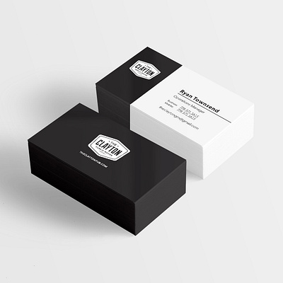 Business Card Design - The Clayton branding business card clean design design modern design monochrome