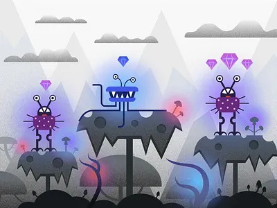 Jungle & Microbes — Illustration character concept design flat game game concept game location illustration jungle location