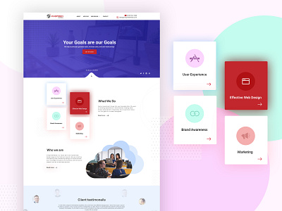Design + Marketing landing page 2020 trend agency website concept dribbble flatdesign layout marketing site template template design trend 2019 typography ui ui ux web web design website website design