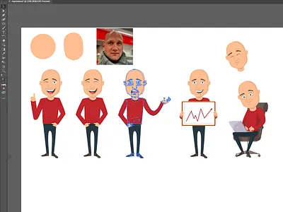 Biighead character design flatdesign illustrator work in progress