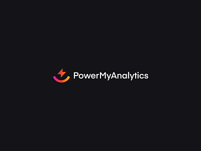 Power My Analytics Branding analytics brand branding gradient lightning logo logomark mark modern power smile