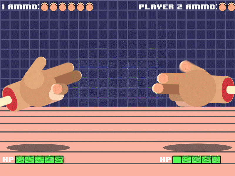 Finger Guns the Game Game Play adobe animation app design battle denver design designer finger gun game game design gif graphic design hands illustration illustrator minimal motion motion design motion graphics vector