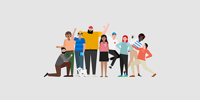 Microsoft Teams - Characters branding character characters characters design design illustration microsoft ui ux