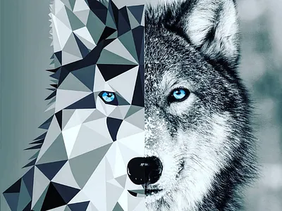 Wolf #lowpoly lowpoly manitgraphics