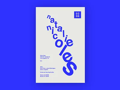 Natalie Show Poster music show typography