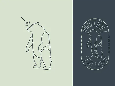 Bears Beets Battlestar Galactica ✨ animal icon bear logo bear paw bears brand design concept work daily design graphic design hand drawn logo handmade icon design icon designer icon practice logo logo concept logo design logo practice mono line monoline logo rough texture
