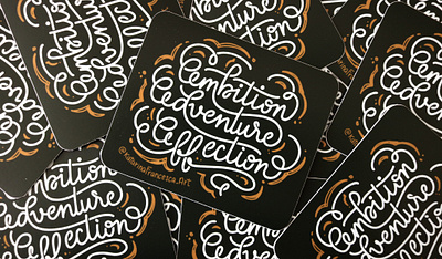 Beings of Leisure - Ambition Adventure Affection adobe illustrator affinitydesigner apparel brand branding design graphic design graphicdesign hand drawn type handletter handlettering illustration lifestyle brand outdoor outdoor brand sticker sticker mule surf