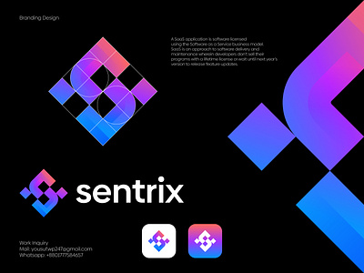 Modern S Letter Design for Saas App brand identity branding colorful developer flat gradient logo grid icon lettermark logo logo design logotype mark modern logo s logo saas app startup symbol technology typography