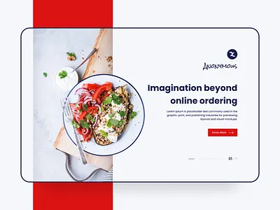 Food Landing Page design experience food landing page design page red ui ux