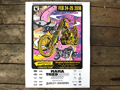 Mama Tried Poster 18x24 band merch design gig poster gigposter graphic design illustration illustration art illustrator limited edition poster poster design psychedelic screenprint screenprinted screenprinting screenprints