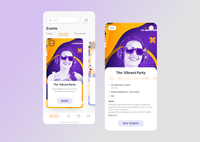 Event app app concert design event iphonex party ui user experience user interface ux