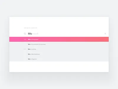 The Most Simple Dashboard - Search Results app branding design huge search search search field search results suggestions ui website