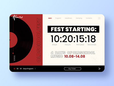 Music Fest / Countdown timer 014 branding countdown timer daily challange dailyui design icon logo ui ux web