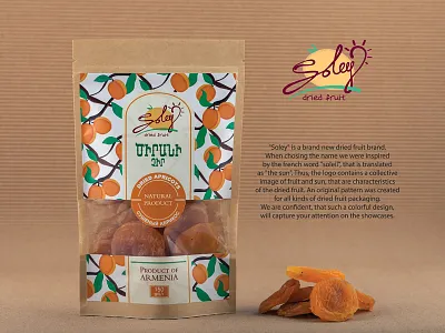 Soley Dried Fruits Brand branding design food fruits packaging