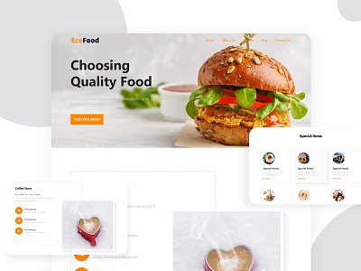 Food Landing page agency agency branding coffee design food graphic icecream landing page landing page design landingpage restaurant ui web design website